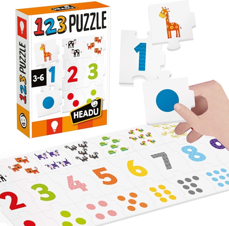 Headu 123 Puzzle – Preschool Learning Activities Ages 3-6, Educational Toys for 3 4 5 6 Year Old Boys Girls, Kindergarten Math Games for Kids, Preschool Counting Learning Number Puzzle, Teaching Games - Image 4